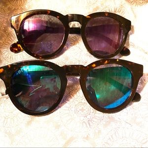 Dime II Tortoise framed mirrored sunglasses